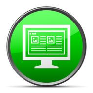 Computer Monitor icon on a round button - SlenderSeries N25