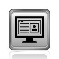 Computer Monitor icon on a square button - SteelSeries N7
