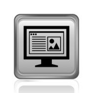 Computer Monitor icon on a square button - SteelSeries N10