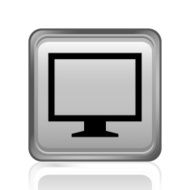 Computer Monitor icon on a square button - SteelSeries N14