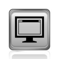 Computer Monitor icon on a square button - SteelSeries N28