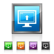 Computer Monitor icon on square buttons - SquaredSeries N75