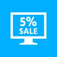 Computer Monitor icon on a blue background - SmoothSeries N8