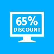 Computer Monitor icon on a blue background - SmoothSeries N20