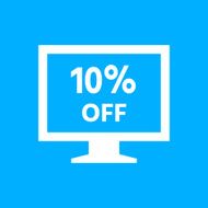 Computer Monitor icon on a blue background - SmoothSeries N31