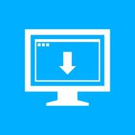 Computer Monitor icon on a blue background - SmoothSeries N32