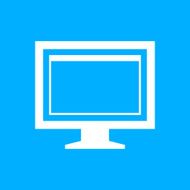 Computer Monitor icon on a blue background - SmoothSeries N40