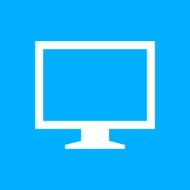 Computer Monitor icon on a blue background - SmoothSeries N41