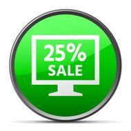 Computer Monitor icon on a round button - SlenderSeries N32