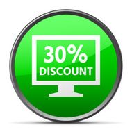 Computer Monitor icon on a round button - SlenderSeries N46