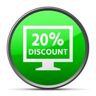 Computer Monitor icon on a round button - SlenderSeries N47