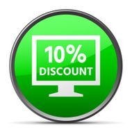 Computer Monitor icon on a round button - SlenderSeries N49