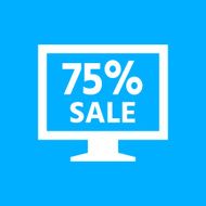 Computer Monitor icon on a blue background - SmoothSeries N42