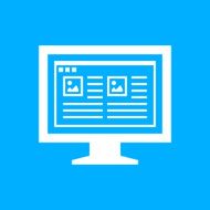 Computer Monitor icon on a blue background - SmoothSeries N93