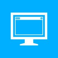 Computer Monitor icon on a blue background - SmoothSeries N99