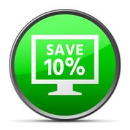 Computer Monitor icon on a round button - SlenderSeries N74
