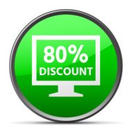 Computer Monitor icon on a round button - SlenderSeries N76