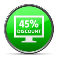Computer Monitor icon on a round button - SlenderSeries N80