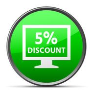 Computer Monitor icon on a round button - SlenderSeries N84