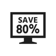 Computer Monitor icon on a white background - SingleSeries N5