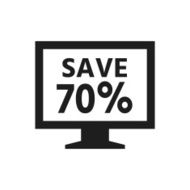 Computer Monitor icon on a white background - SingleSeries N7