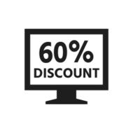 Computer Monitor icon on a white background - SingleSeries N29