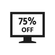 Computer Monitor icon on a white background - SingleSeries N43