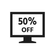 Computer Monitor icon on a white background - SingleSeries N56