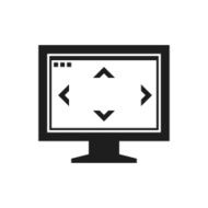 Computer Monitor icon on a white background - SingleSeries N63