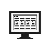 Computer Monitor icon on a white background - SingleSeries N69