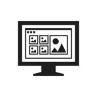 Computer Monitor icon on a white background - SingleSeries N76