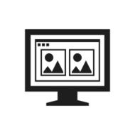 Computer Monitor icon on a white background - SingleSeries N77