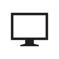 Computer Monitor icon on a white background - SingleSeries N84