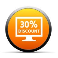 Computer Monitor icon on a round button - SimpleSeries N35