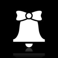 Bell icon on a black background - WhiteSeries