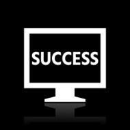 Computer Monitor icon on a black background - WhiteSeries N2