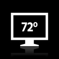 Computer Monitor icon on a black background - WhiteSeries N5