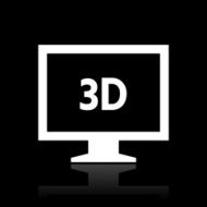 Computer Monitor icon on a black background - WhiteSeries N6
