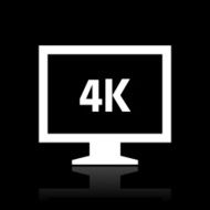 Computer Monitor icon on a black background - WhiteSeries N7