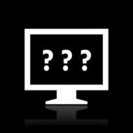Computer Monitor icon on a black background - WhiteSeries N8