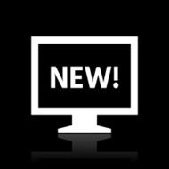 Computer Monitor icon on a black background - WhiteSeries N15