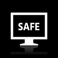 Computer Monitor icon on a black background - WhiteSeries N19