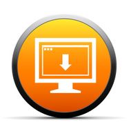 Computer Monitor icon on a round button - SimpleSeries N62