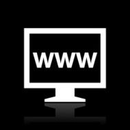 Computer Monitor icon on a black background - WhiteSeries N24
