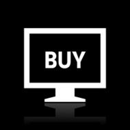 Computer Monitor icon on a black background - WhiteSeries N30
