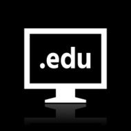 Computer Monitor icon on a black background - WhiteSeries N32