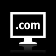 Computer Monitor icon on a black background - WhiteSeries N35