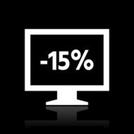 Computer Monitor icon on a black background - WhiteSeries N59