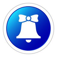 Bell icon on a round button - StickerSeries