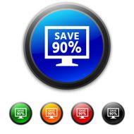 Computer Monitor icon on round buttons - ShinedSeries N19